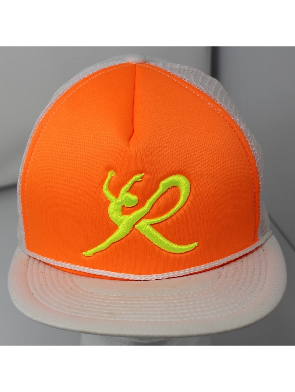 Letter R Ballet Dance Gymnastics Studio Logo Trucker Hat Decky Snapback Cap 1Sz
